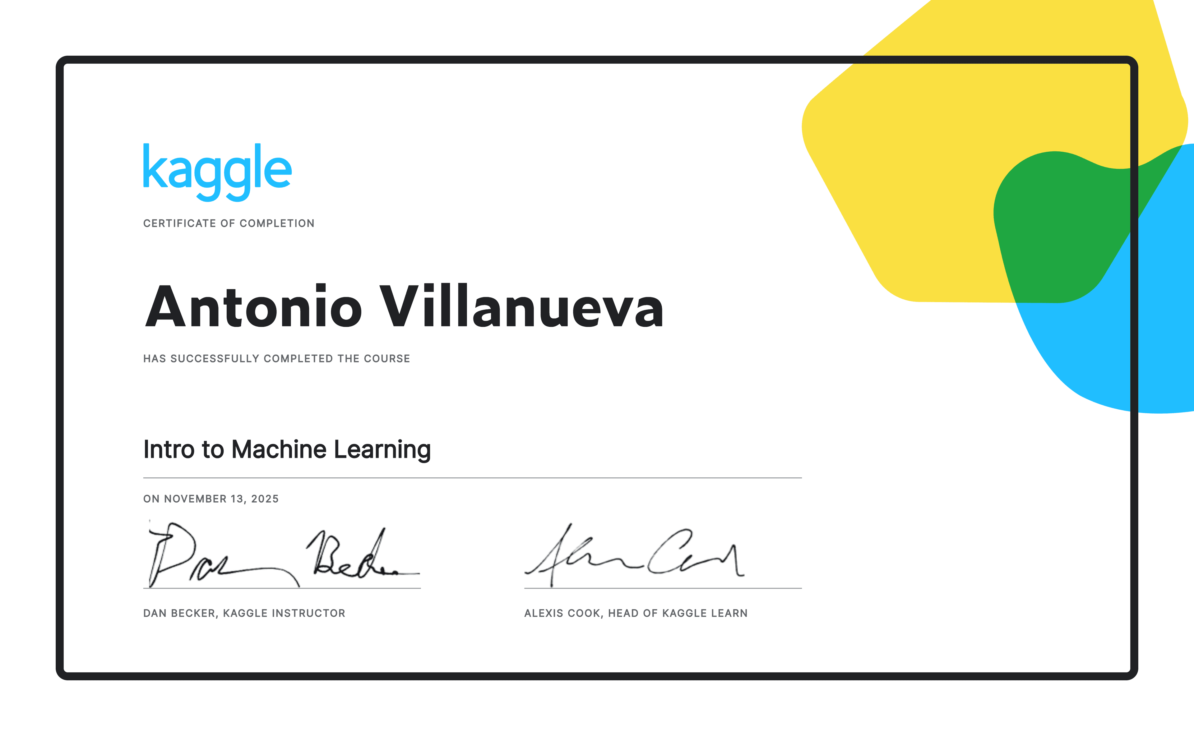 Antonio Villanueva Intro To Machine Learning